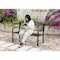 Gardenised Steel Outdoor Patio Garden Park Seating Bench with Cast Iron Scrollwork Backrest, Front Porch Yard Bench Lawn Decor QI003772 - alternate 7